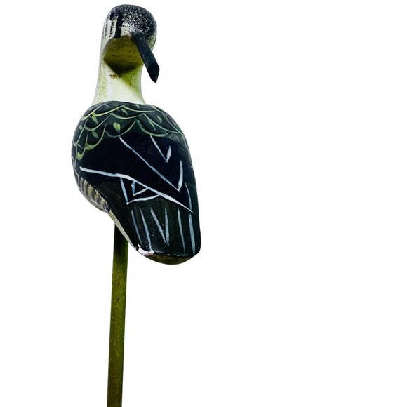 Vtg Carved Wood SeaBird Shore bird Sandpiper Beach Cabin Nautical CoastalCore - Picture 2 of 6